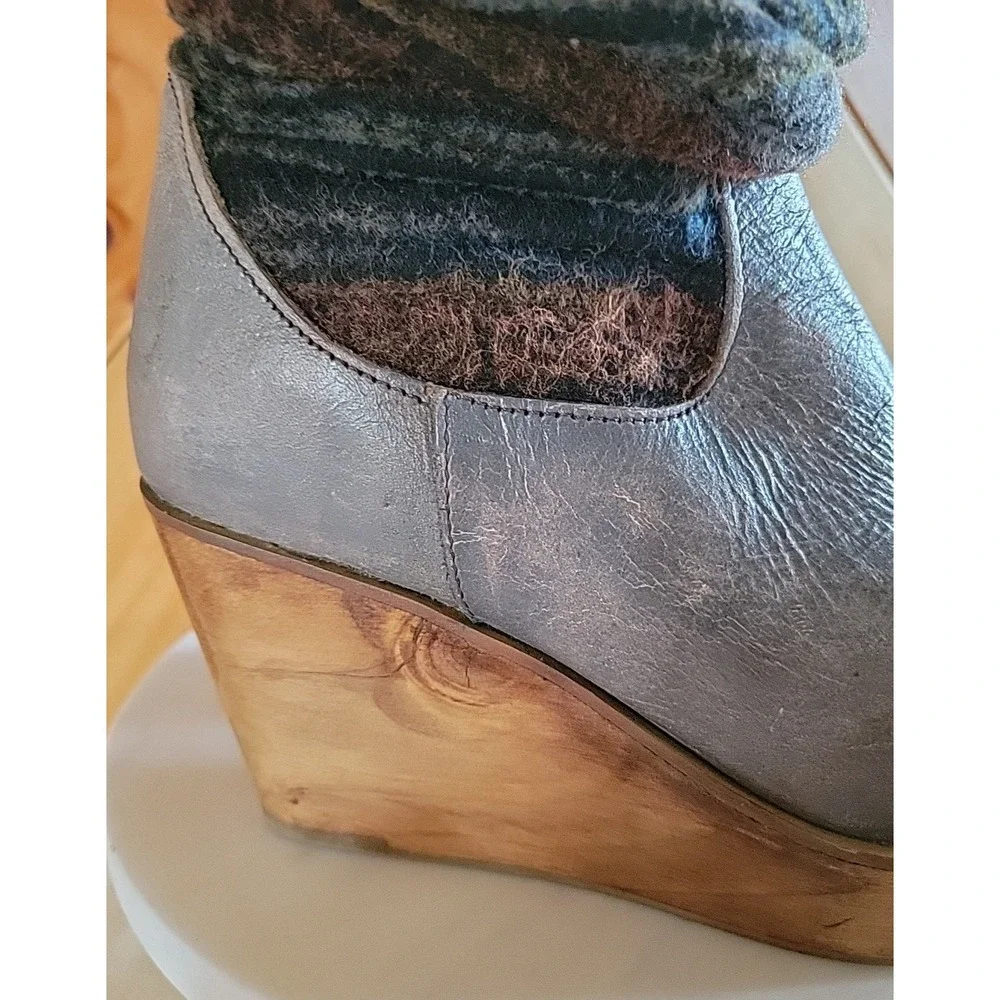 Bed Stu Bruges II Leather Wedge Slouchy Boots in the‎ 